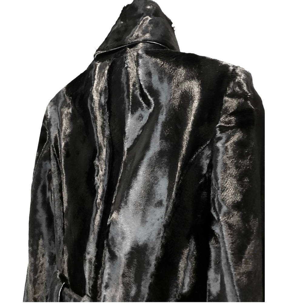 KAREN MILLEN Rare Signature Ponyskin Tailored Buckle Trench Coat - Picture 5 of 16